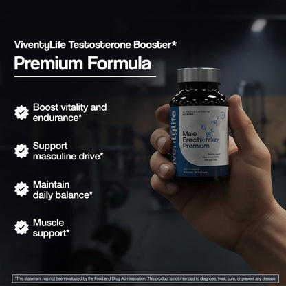 Testosterone Booster Supplement - Semen Volume Booster Supplement for Men, Fertility Supplement, Increase Load Size - 11 Active Ingredients - Horny Goat Weed, Tongkat Ali, L-Arginine - 90 Capsules