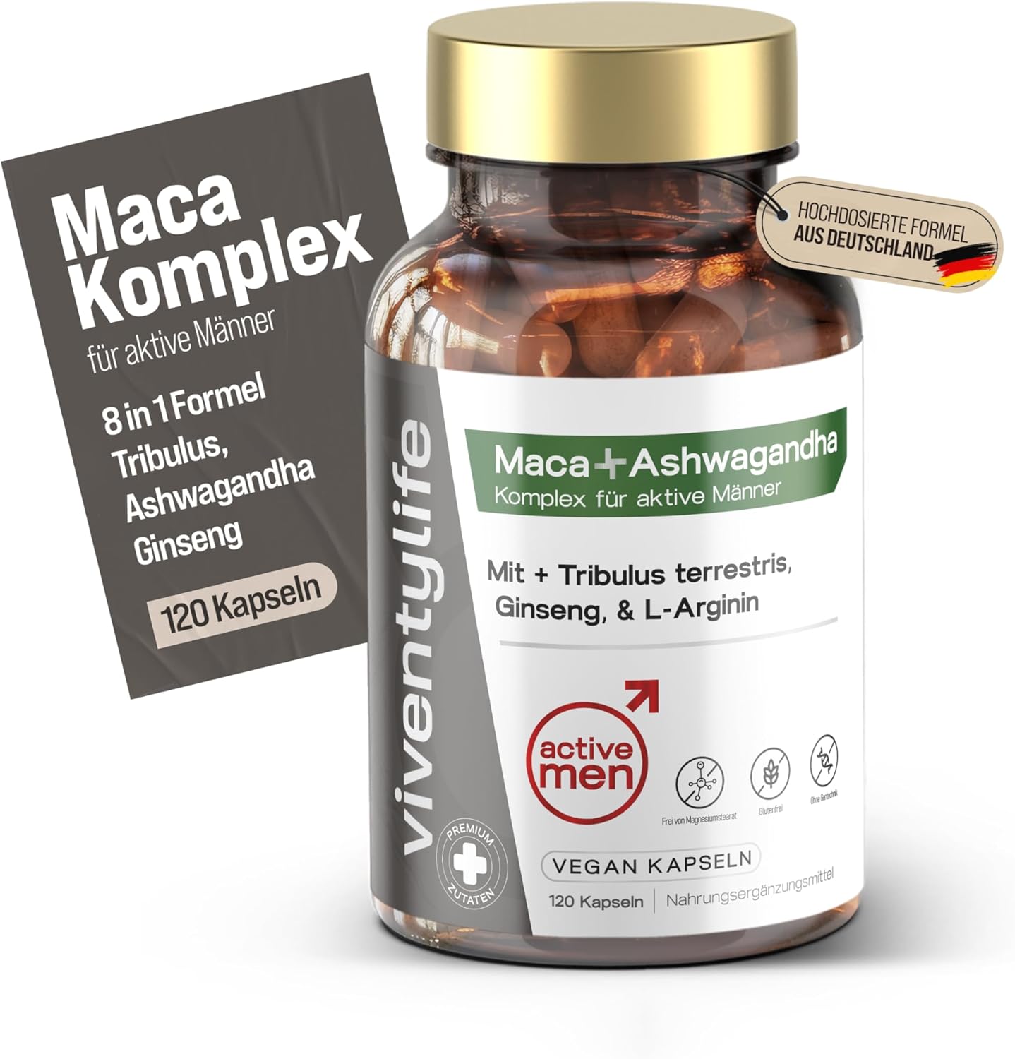 Active Men Maca Komplex für Männer TESTOSTERONSPIEGELS¹ Kapseln
