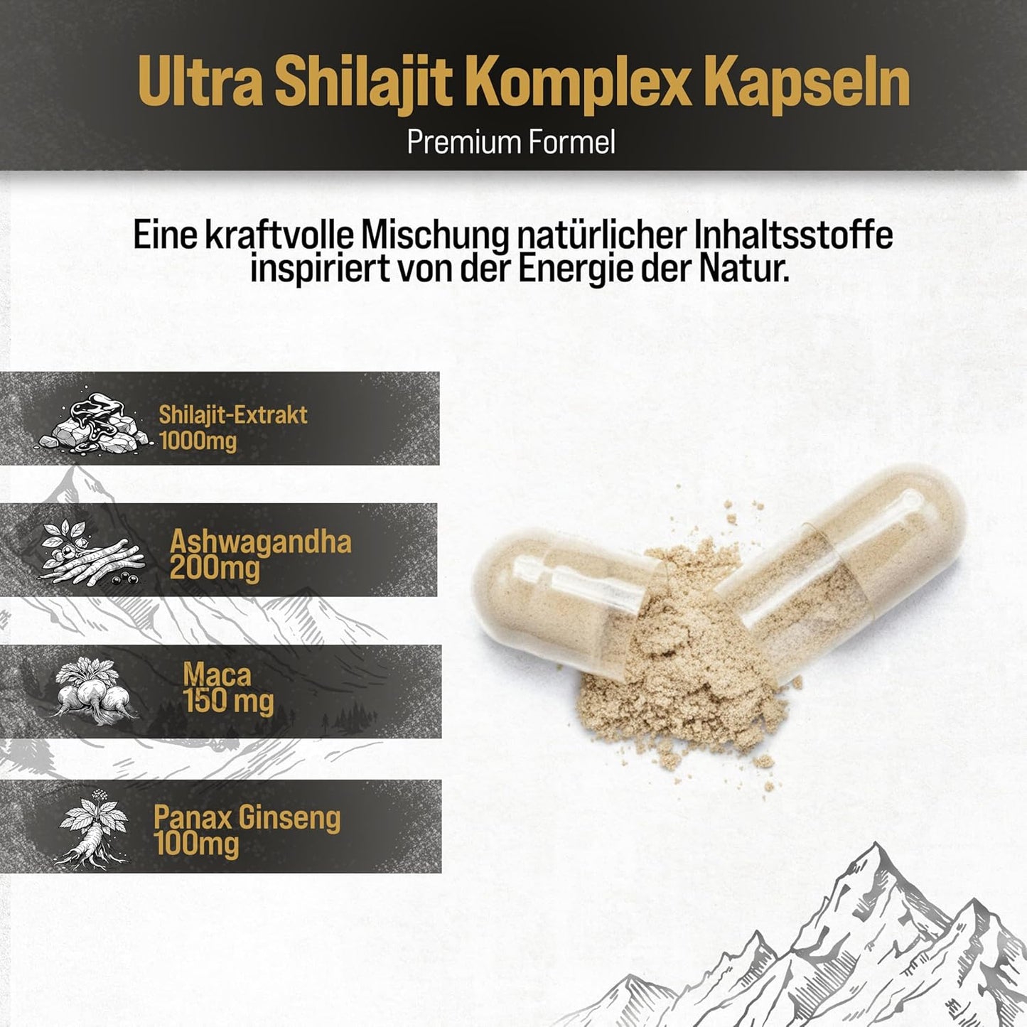 1000mg Shilajt Komplex 120 Vegan Kapseln