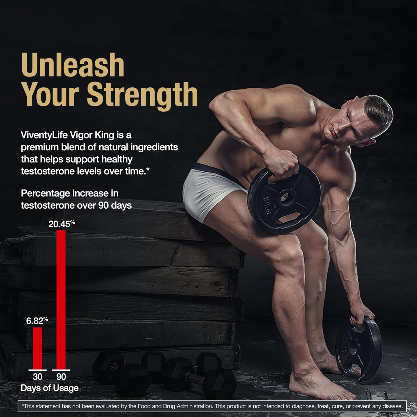 Testosterone Booster Supplement for Men - Horny Goat Weed, Tongkat Ali, L-Arginine + More - Workout, Build Muscle, Strength, Energy & Performance 90 Capsules