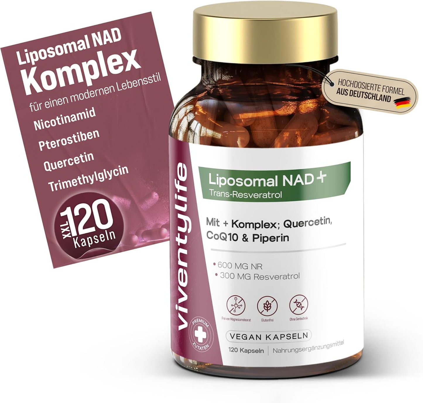 Liposomal NAD+ Komplex 120 Vegan Kapseln