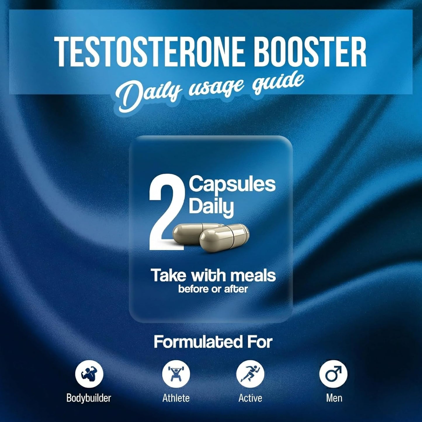 Testosterone Booster Supplement - Semen Volume Booster Supplement for Men, Fertility Supplement, Increase Load Size - 11 Active Ingredients - Horny Goat Weed, Tongkat Ali, L-Arginine - 90 Capsules