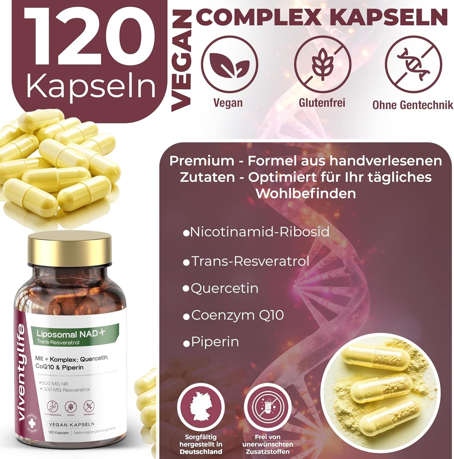 Liposomal NAD+ Komplex 120 Vegan Kapseln