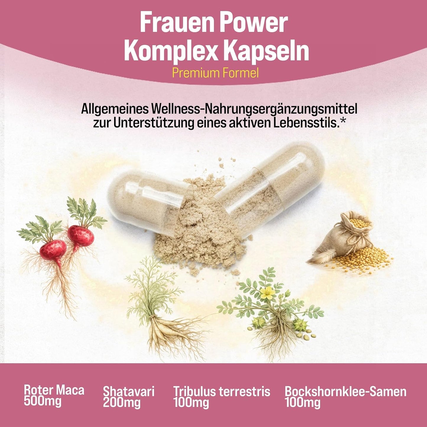 Roter Maca Komplex 120 Vegan Kapseln