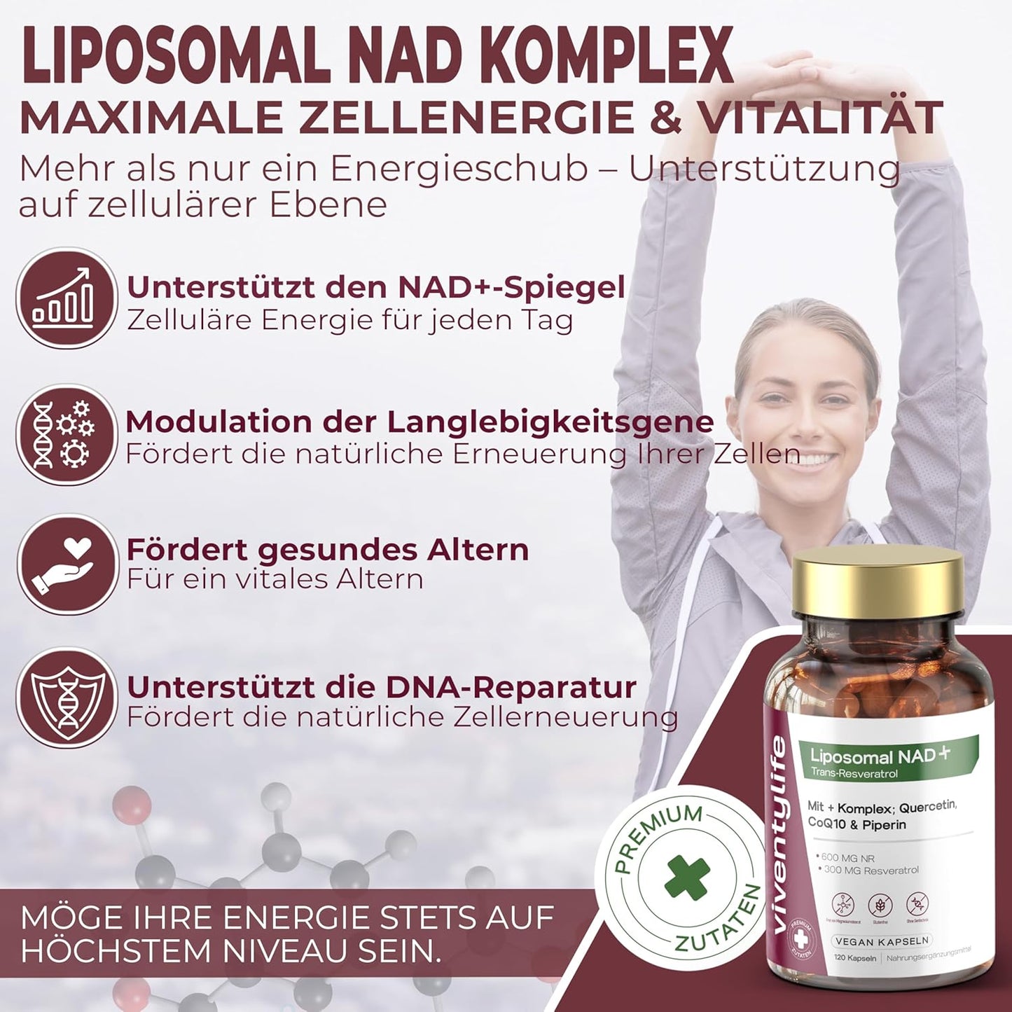 Liposomal NAD+ Komplex 120 Vegan Kapseln