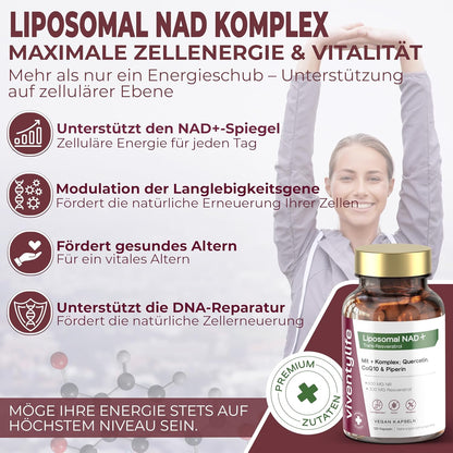 Liposomal NAD+ Komplex 120 Vegan Kapseln