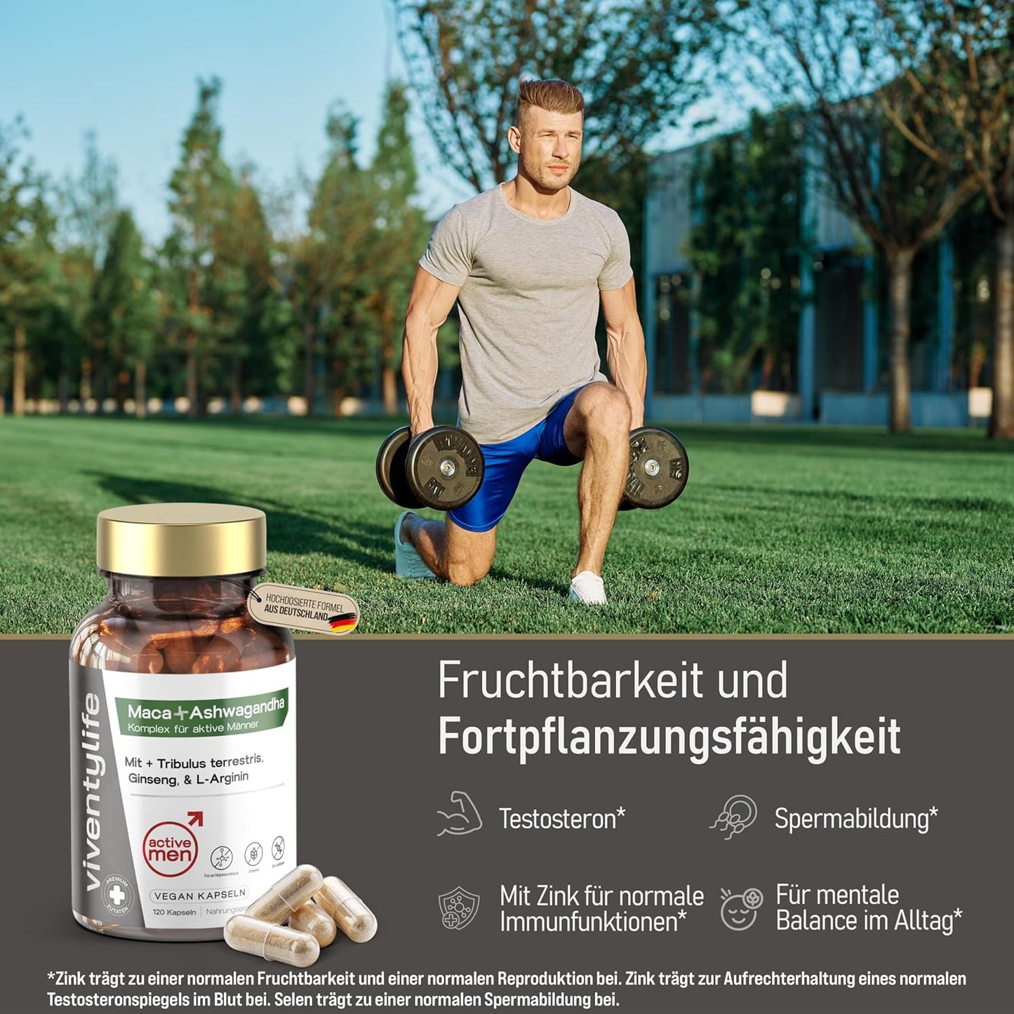 Active Men Maca Komplex für Männer TESTOSTERONSPIEGELS¹ Kapseln