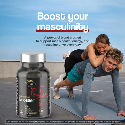 Testosterone Booster Supplement for Men - Horny Goat Weed, Tongkat Ali, L-Arginine + More - Workout, Build Muscle, Strength, Energy & Performance 90 Capsules